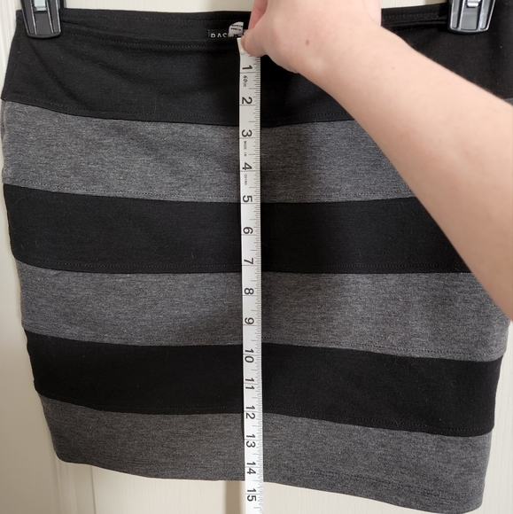 Basic House Striped Bodycon Bandage Mini Skirt - Picture 5 of 5